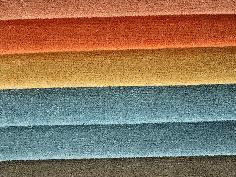 Tissus de canapé en velours uni en polyester de rembourrage super doux