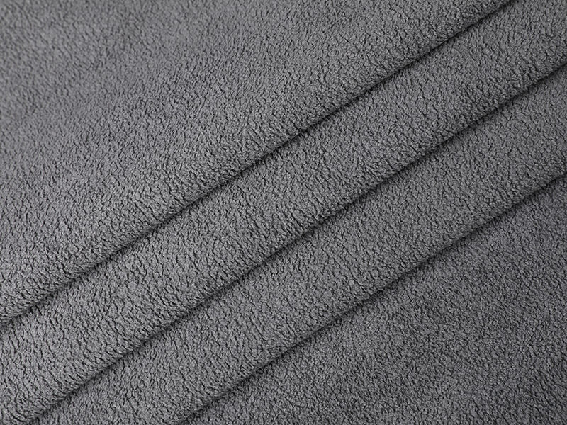 Tissu pour canapé en velours uni Nasse brossé et givré